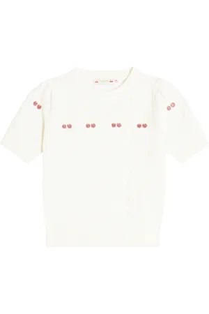 BONPOINT Alphonza cable-knit wool and cotton top