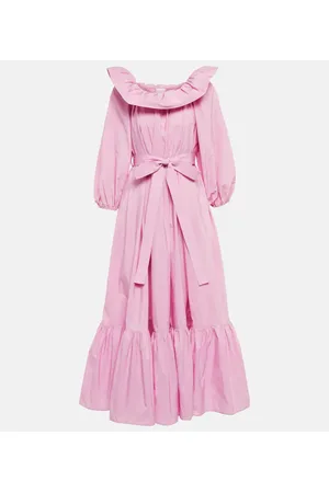 Patou Off-shoulder faille maxi dress