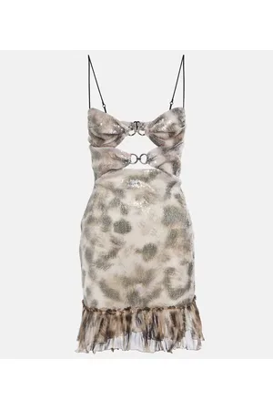 Nensi Dojaka Sequin-embellished cutout minidress