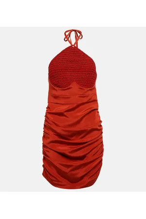 The Mannei Alcala ruched silk-blend minidress