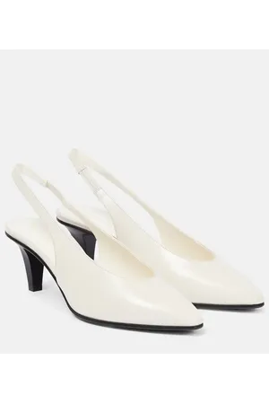 Loro Piana Rebecca leather slingback pumps