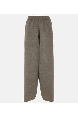 The Row Ednah oversized felted wool pants