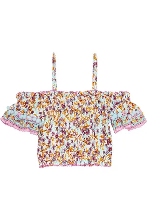 POUPETTE ST BARTH Donna floral off-shoulder top