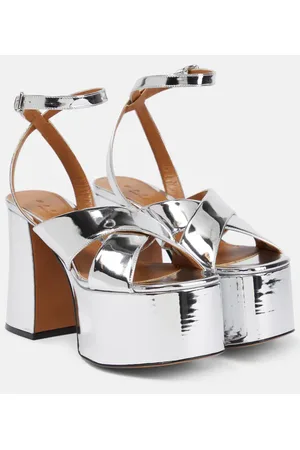 Marni Mirrored leather platform sandals