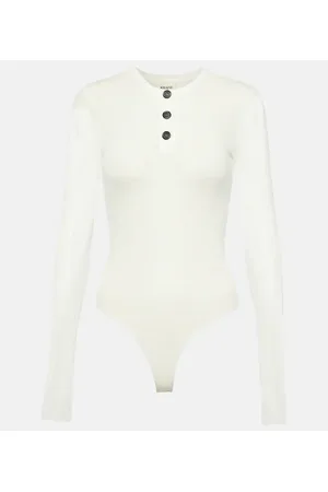 Khaite Janelle cotton-blend jersey bodysuit