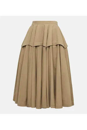 Bottega Veneta Cotton-blend midi skirt