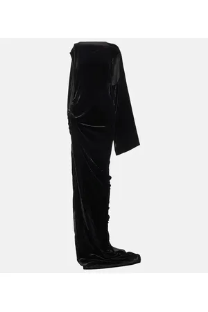 Rick Owens One-shoulder velvet gown