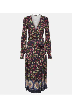 Etro Printed jersey wrap dress