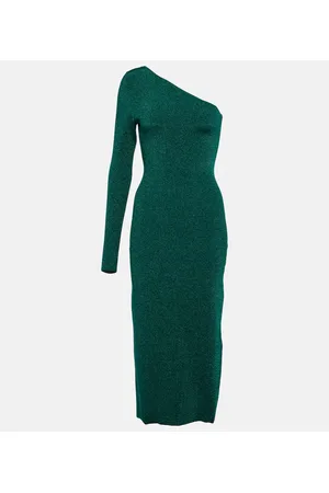 Victoria Beckham One-shoulder knitted midi dress