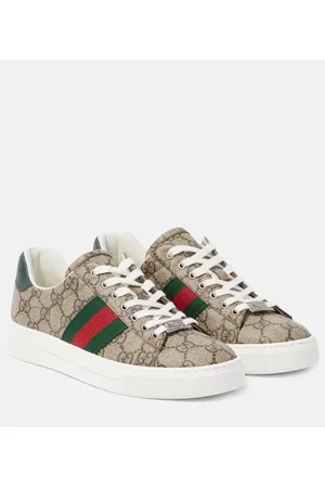 Gucci Ace leather-trimmed GG sneakers