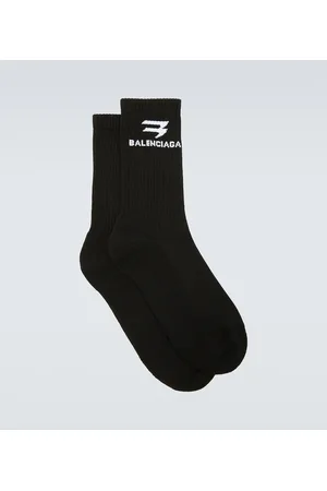 Balenciaga Logo ribbed-knit socks