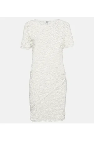 Totême Open-knit cotton-blend minidress