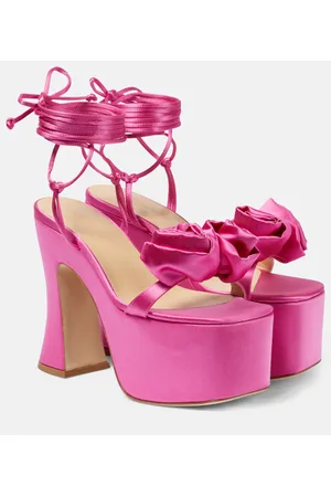MAGDA BUTRYM AppliquÃ© satin platform sandals
