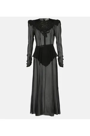 Alessandra Rich Silk georgette midi dress