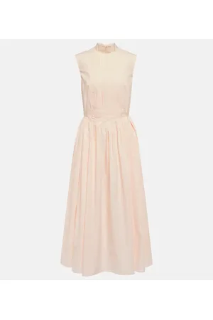 Roksanda Prinesa pleated cotton midi dress