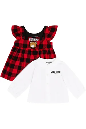 Moschino Baby Teddy Bear cotton top and dress set