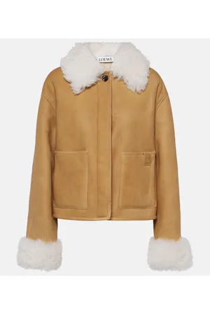 Loewe Shearling-trimmed leather jacket