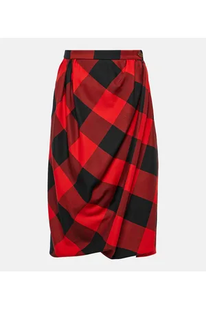 Vivienne Westwood Drunken Drape virgin wool midi skirt