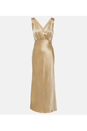 Khaite Milo silk charmeuse midi dress