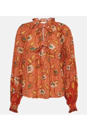 ULLA JOHNSON Kaitlyn floral cotton-blend blouse
