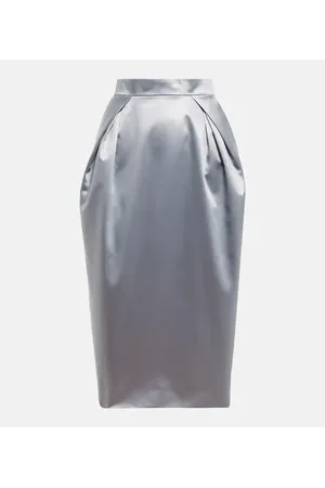 Maison Margiela Satin draped midi skirt