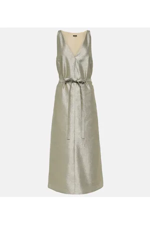 Joseph Desiree metallic midi dress