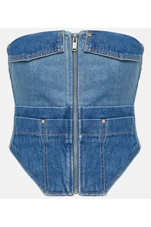 DION LEE Workwear denim corset top
