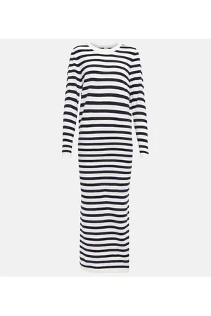 Jardin des Orangers Striped wool and cashmere maxi dress