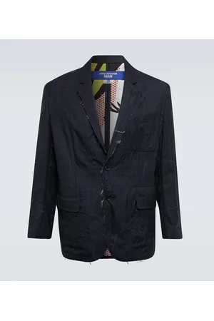 JUNYA WATANABE Distressed wool and silk blazer