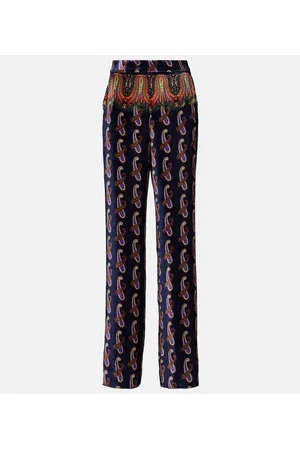 Etro Paisley high-rise straight pants