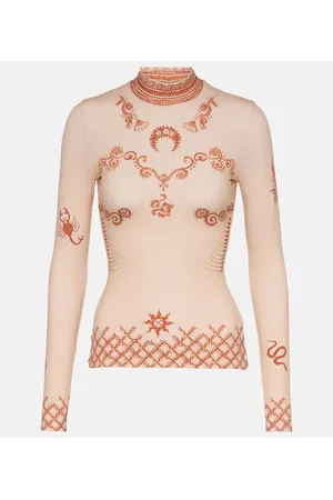 Marine Serre Regenerated Second Skin jersey top