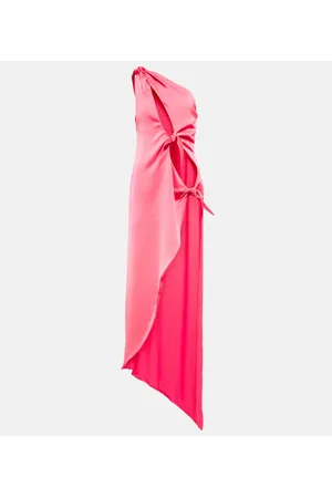 The Attico Cutout satin maxi dress