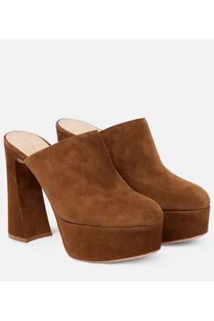Gianvito Rossi Suede platform mules
