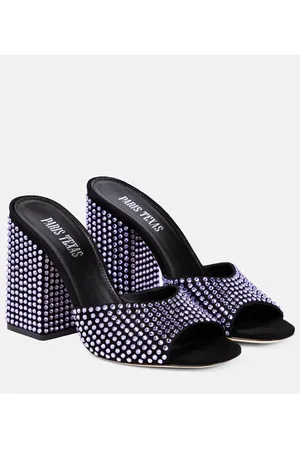 PARIS TEXAS Holly Anja embellished suede mules
