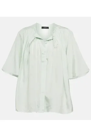 Joseph Bristow gathered silk blouse