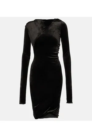 Rick Owens Lilies velvet jersey minidress