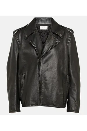 The Row Catilina leather biker jacket