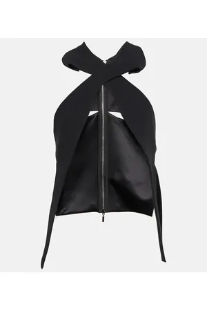 MATICEVSKI Cross Leaf halterneck cutout top
