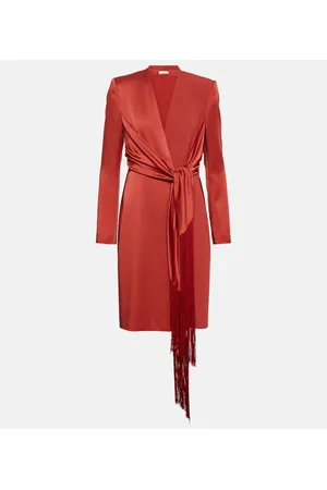 Max Mara Maura wrap satin minidress