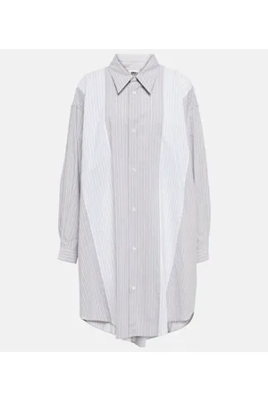 Maison Margiela Striped cotton shirt dress