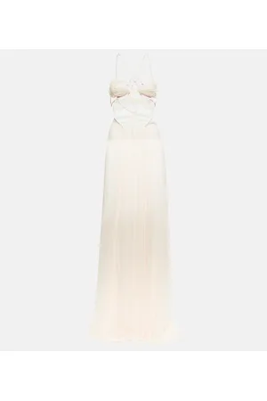 Nensi Dojaka Bridal cutout silk chiffon gown