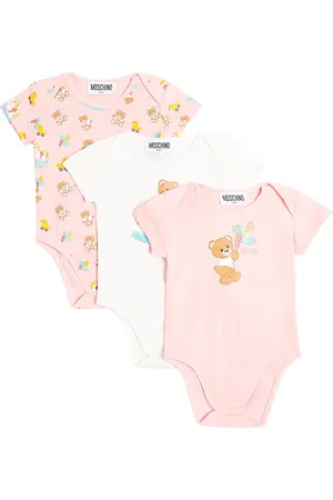 Moschino Baby set of 3 cotton jersey bodysuits