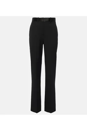 Victoria Beckham High-rise wool-blend straight pants