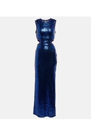 Staud Sequined cutout maxi dress