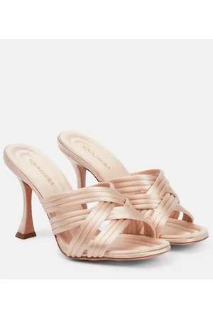 Aquazzura Oahu 95 satin mules