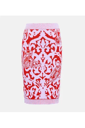 Vivienne Westwood Iron Orb jacquard midi skirt