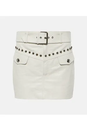 Alessandra Rich Croc-effect leather miniskirt
