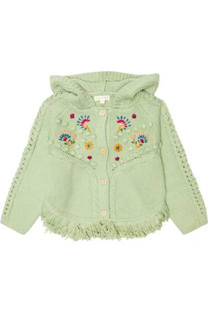 Louise Misha Clara embroidered hooded cardigan