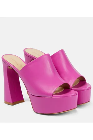 Gianvito Rossi Holly leather platform mules