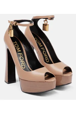 Tom Ford Padlock platform leather sandals